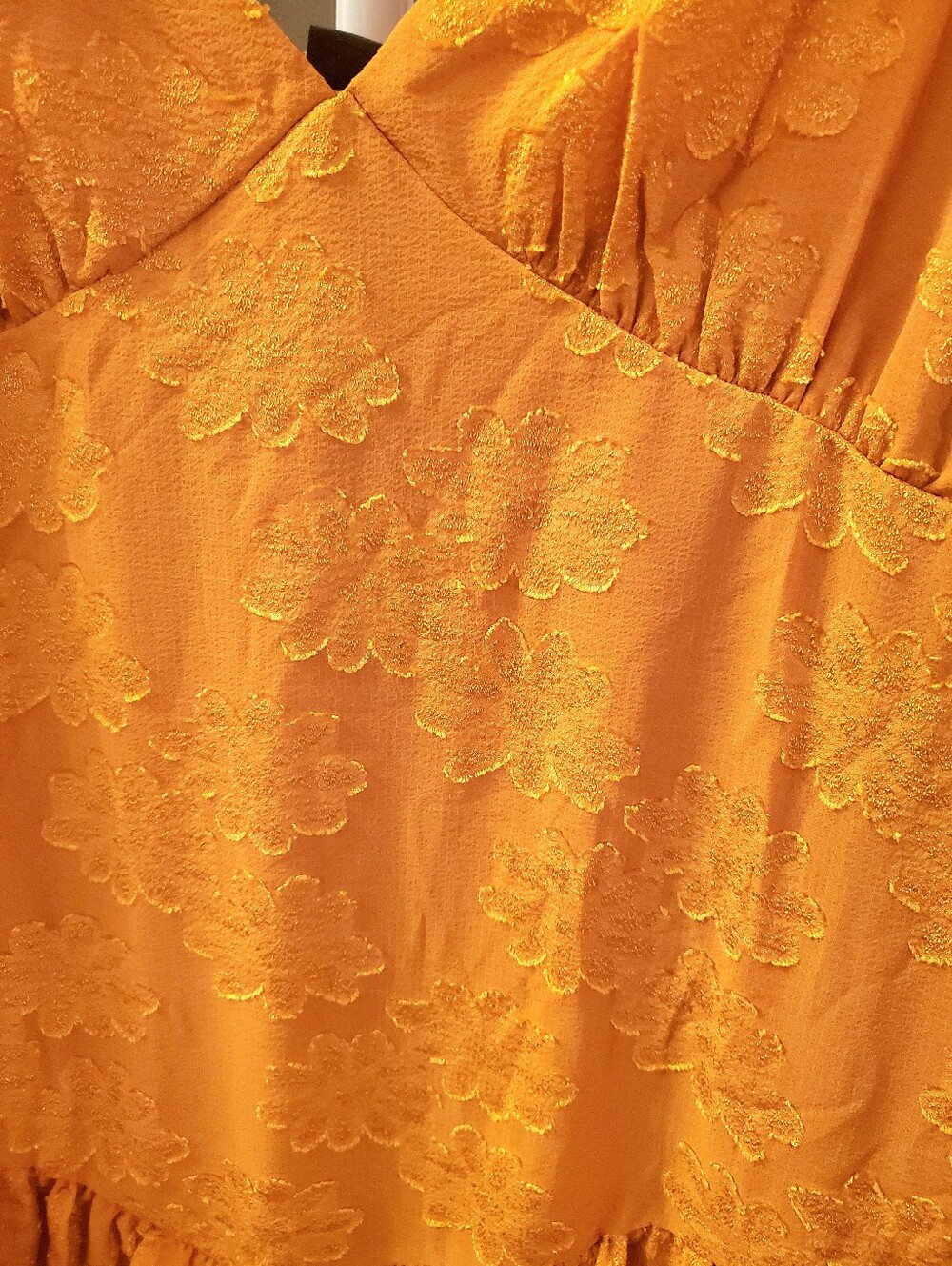 Burnout Floral Ruffle Mini - Picture 7 of 12